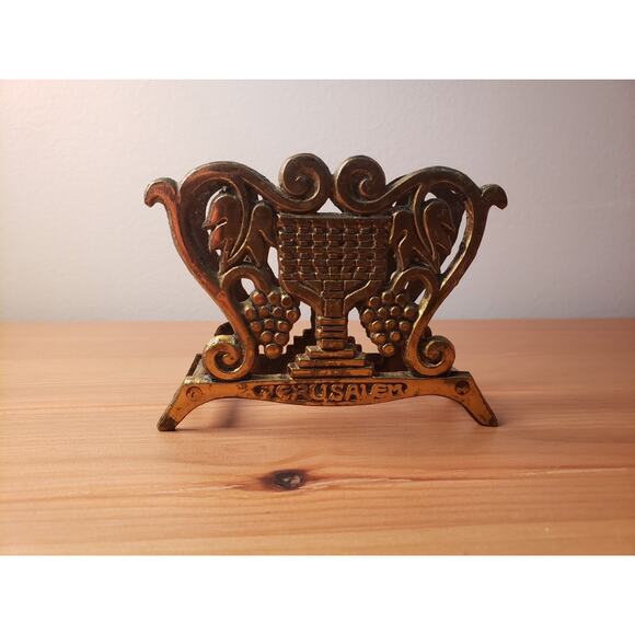 Antique souvenir Jerusalem Brass Letter Holder - Picture 1 of 4